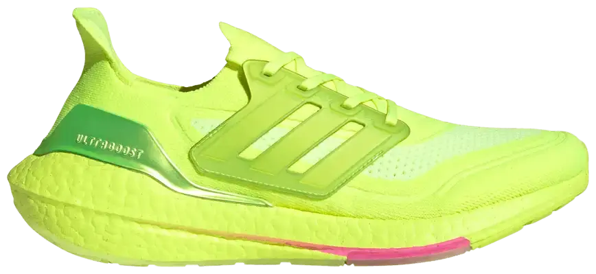 Adidas UltraBoost 21 - FY0848 Solar Yellow / Solar Yellow / Screaming Pink -  Running Shoes