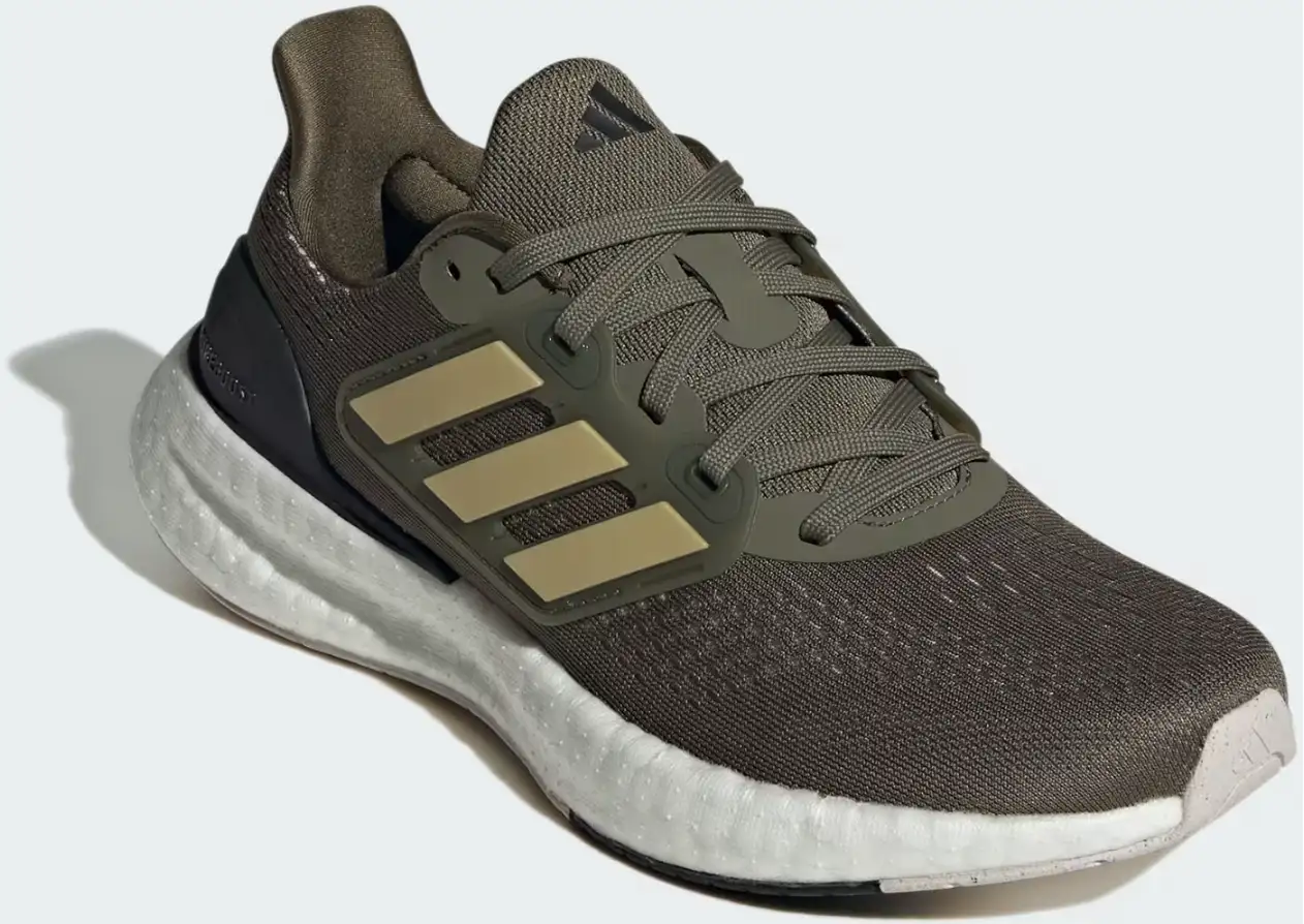 Adidas Pureboost 23 - IF1537 Olive Strata / Gold Metallic / Putty Mauve