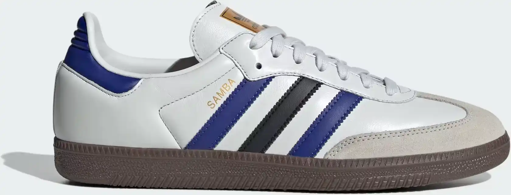 Adidas Samba OG - ID1381 Crystal White / Active Blue / Matte Gold