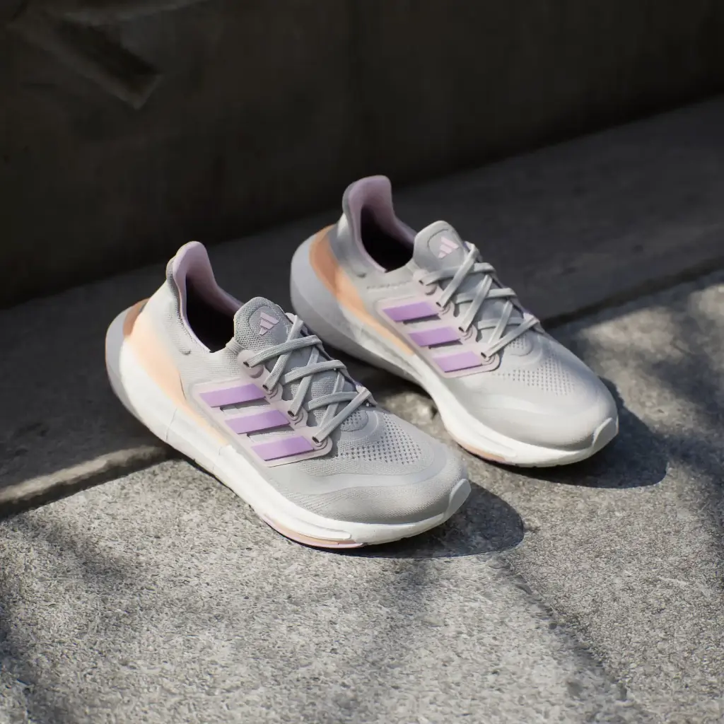 Giày Adidas Ultraboost Light - IE1762 Grey Two / Violet Fusion / Acid Orange