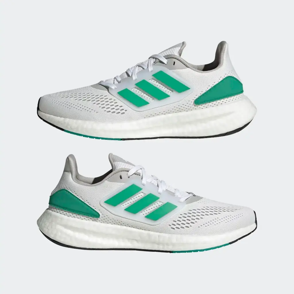 Giày Adidas Pureboost 22 - HQ8588 Cloud White / Court Green / Core Black