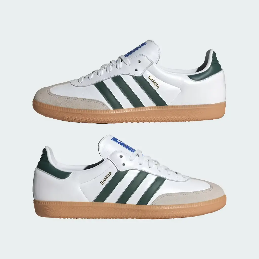 Giày Adidas Samba OG - IE3437 Cloud White / Collegiate Green / Gum