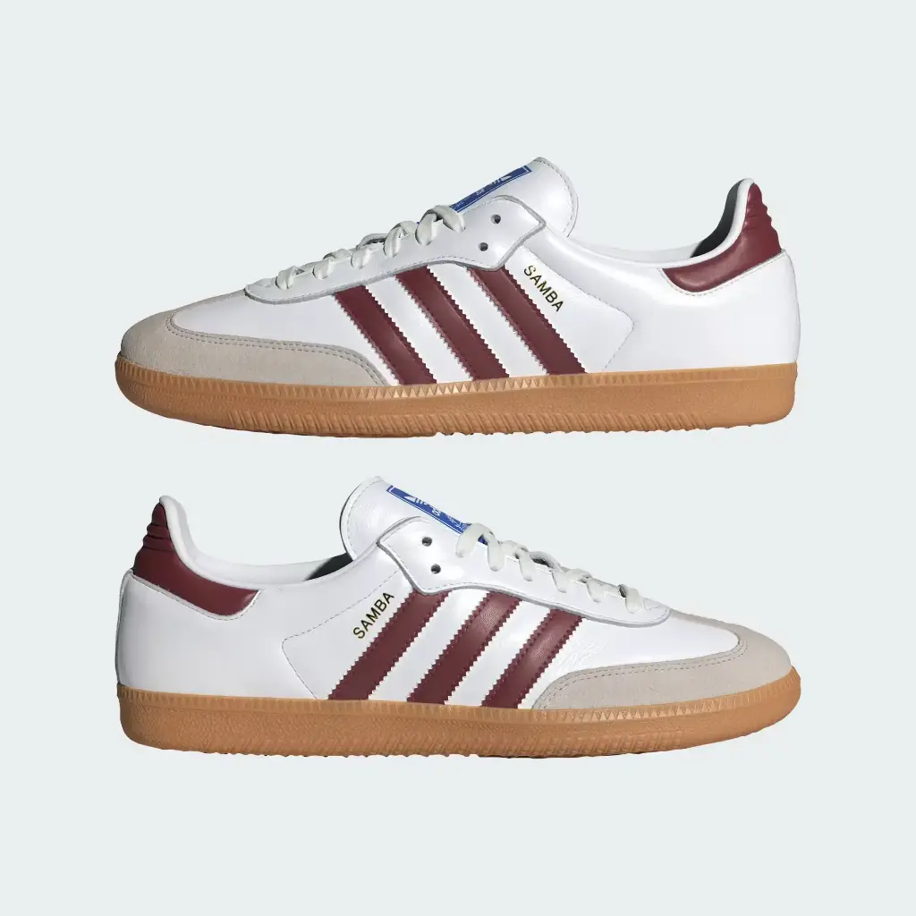 Giày Adidas Samba OG - IF3813 Cloud White / Collegiate Burgundy / Gum