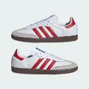 Giày Adidas Samba OG - IG1025 Cloud White / Better Scarlet / Supplier Colour