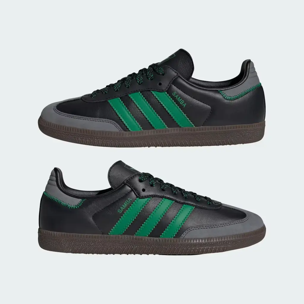 Giày Adidas Samba OG - IE6520 Core Black / Green / Grey Six