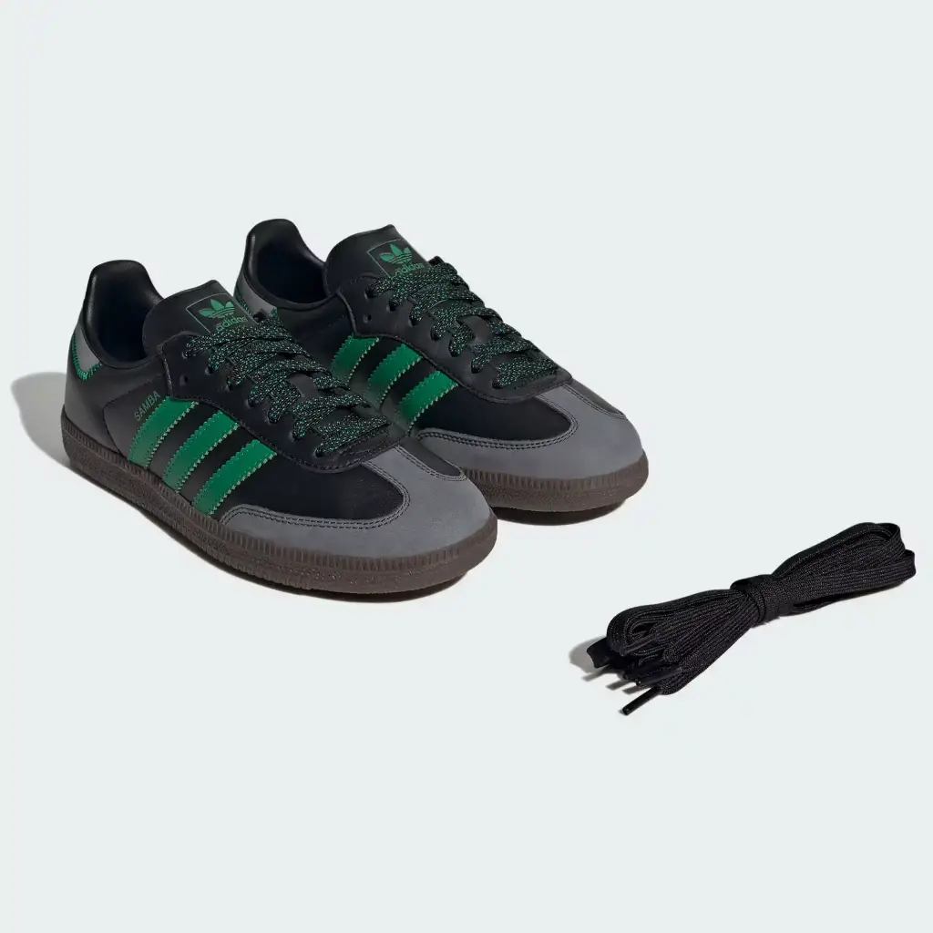 Giày Adidas Samba OG - IE6520 Core Black / Green / Grey Six