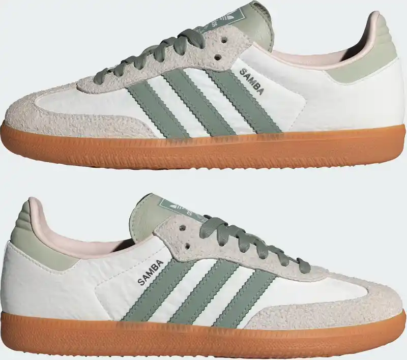 Giày Adidas Samba OG - ID0492 Cloud White / Silver Green / Putty Mauve