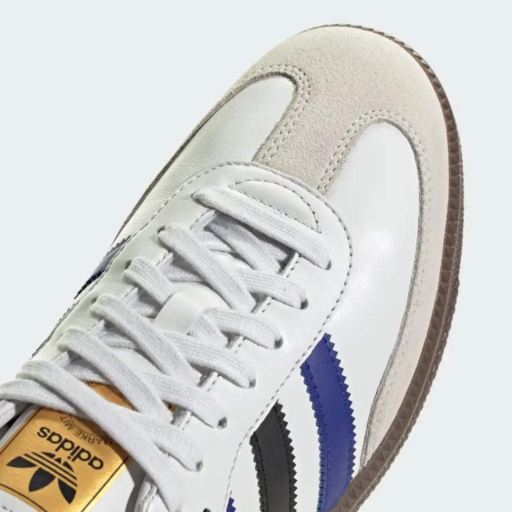 Giày Adidas Samba OG - ID1381 Crystal White / Active Blue / Matte Gold