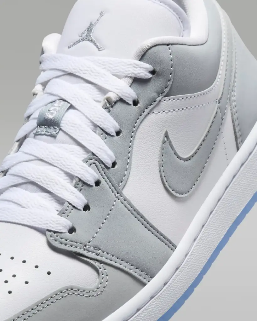 Giày Nike Air Jordan 1 Low - DC0774-105 White / Aluminium / Wolf Grey