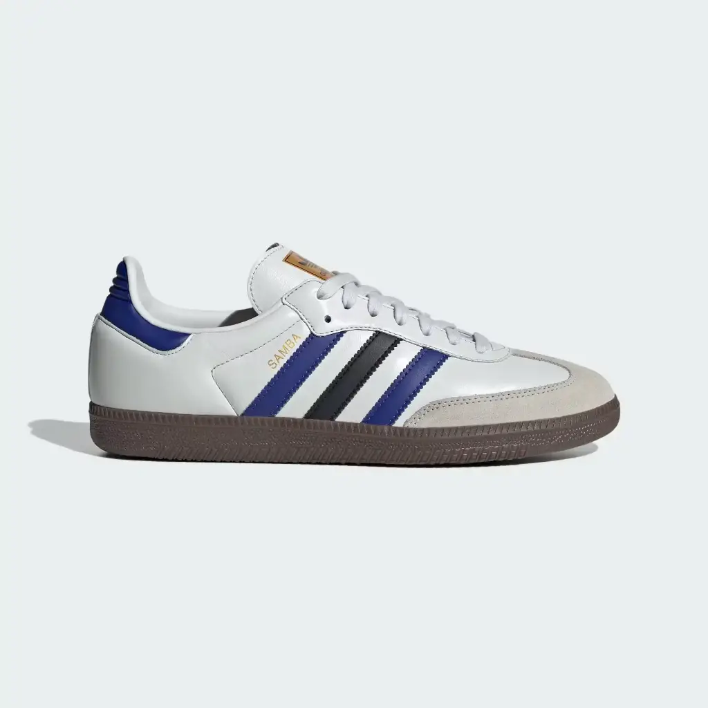 Giày Adidas Samba OG - ID1381 Crystal White / Active Blue / Matte Gold