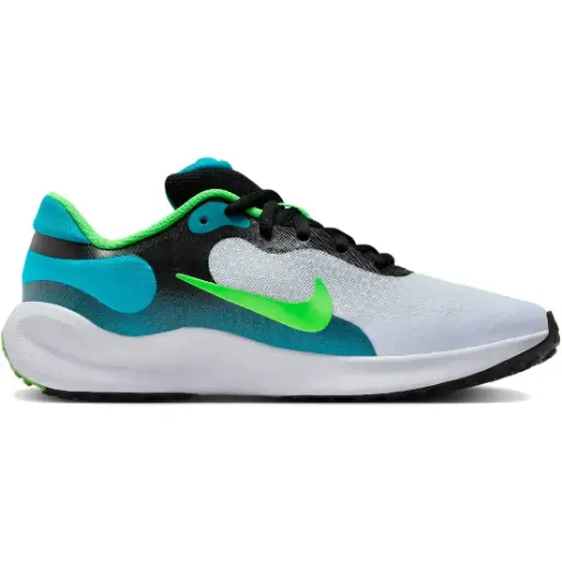 Giày Nike Revolution 7 - FB7689-005 Football Grey / Aquamarine / Green Strike - Giày Trẻ Em